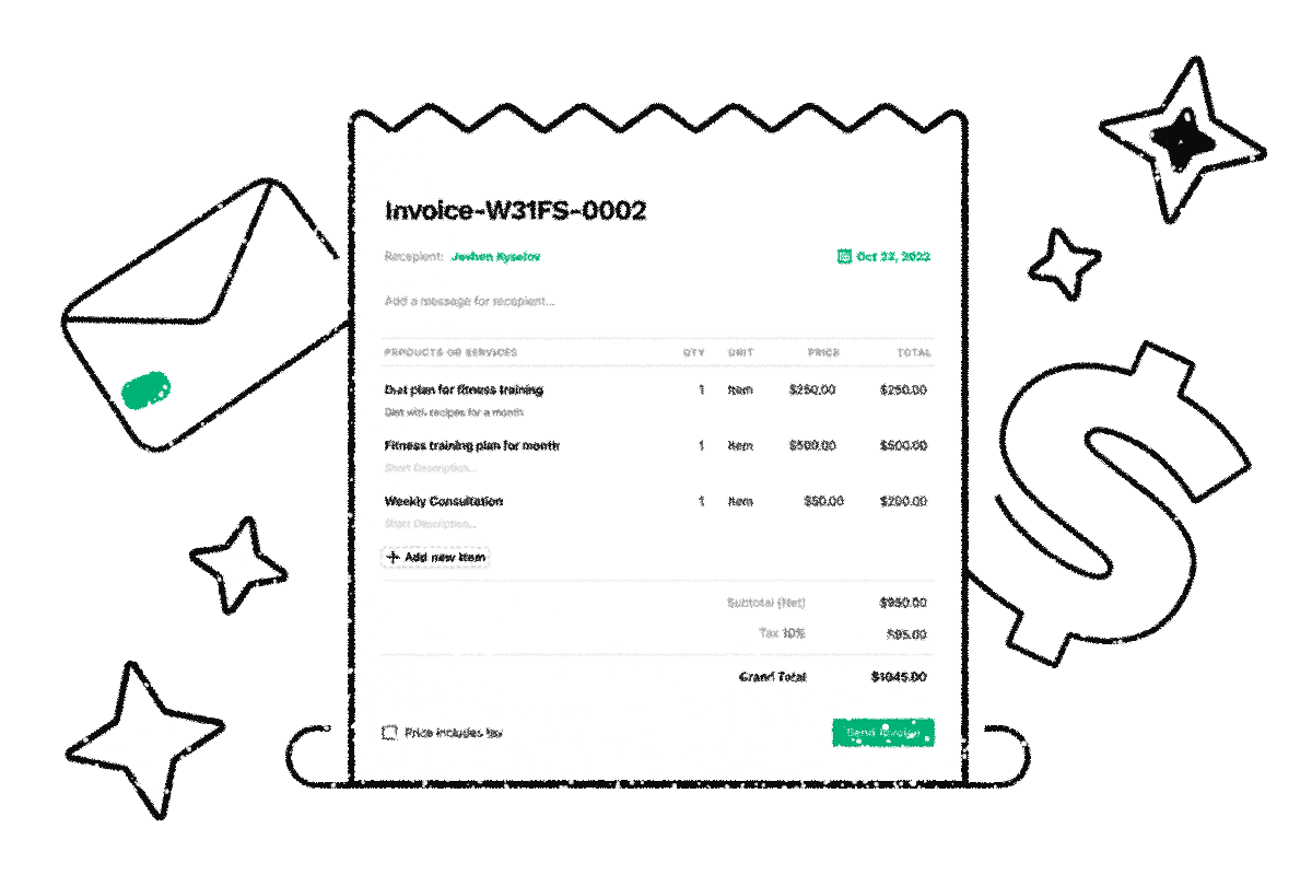 Manual invoicing program